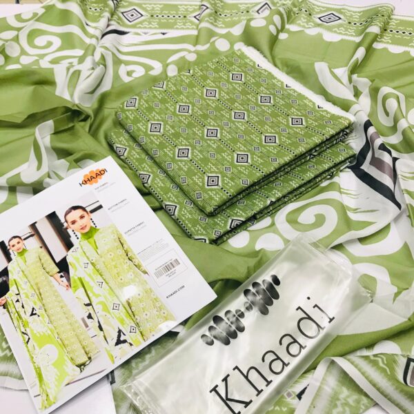 Khaadi Brand 3 Piece Digital Printed Lawn Unstitched Suit New Collection 2025 For Womens